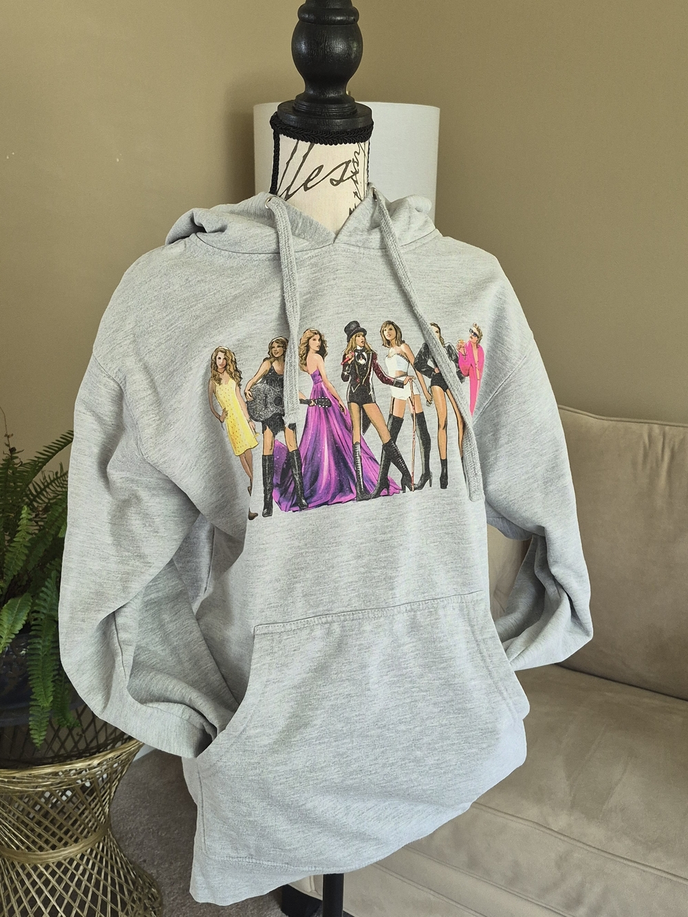 Taylor Swift Lover ERAS Hoodie Size Medium Graphic Sweathshirt